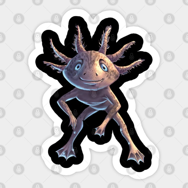 Cute Axolotl Gift Axolotl Lover Sticker by Charaf Eddine